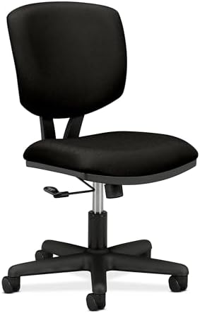 HON Volt Ergonomic Office Chair, Armless, Office Desk Computer Chair, Black by HON