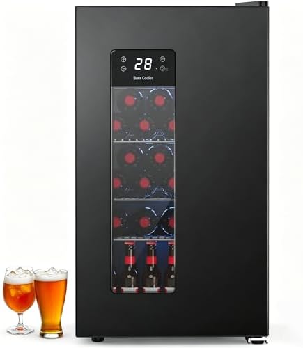 Electactic Beer Cooler 3.2 Cuft, 130 Can Beverage Refrigerator with Adjustable Shelves, Accurate Temperature 20°F-50°F Even Cooling for Home Bar, Game Day, Mancave, Black by Electactic