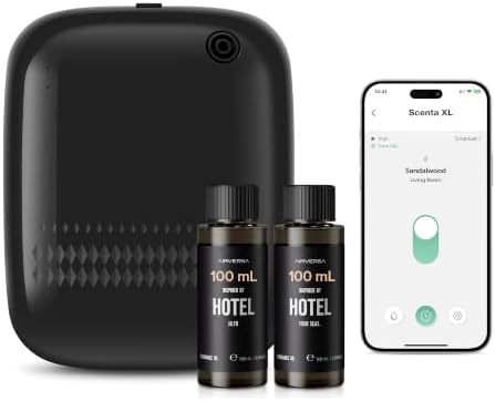 Airversa ANW Smart Waterless Diffuser Starter Kit for Room, Black by Airversa