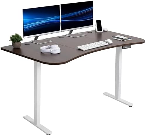 VIVO Dark Walnut 60 x 24 in Standing Desk, DESK-KIT-E2W1D by VIVO