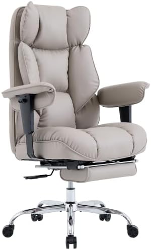 Efomao Executive Office Chair 400lbs,Grey Big and Tall Desk Chair by OFFICECHAIR