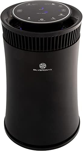 Air Purifier for Home Large Room – 5-in-1 HEPA Filter System, Covers Up to 500 Sq Ft for New Home for Allergies, Pets, Smoke, Remove Dust & Odor, Quiet, High Filtration Efficiency – SILVERONYX, Black by SilverOnyx