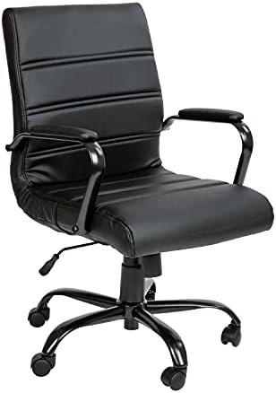 Flash Furniture Mid-Back LeatherSoft Executive Office Chair, Black/Black by FlashFurniture