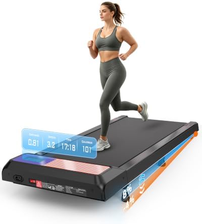 Walking Pad Treadmill with 8% Incline, Under Desk Treadmill by LIYLOU