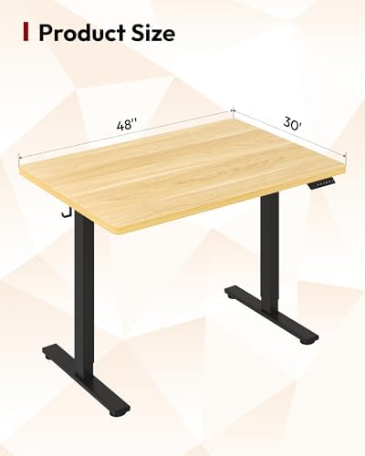 SANODESK One-Piece 1'' Thick Height Adjustable Standing Desk 48''x30'' - Image 2