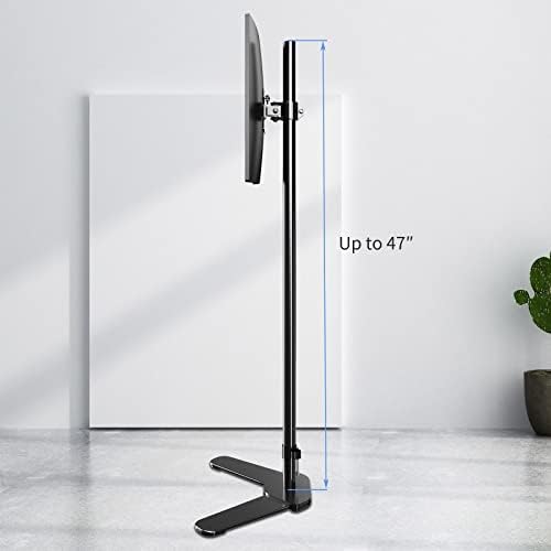 Pholiten Single Tall Monitor Mount with 47 inch Pole,Floor Computer Stand - Image 3
