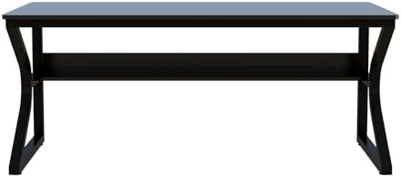 OSCHF 63-Inch Extra Long Desk with Storage Shelf, Black - Image 5