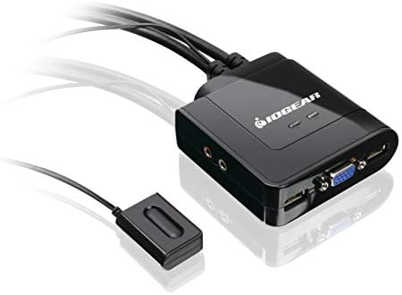 IOGEAR 2-Port USB VGA Cabled KVM Switch - 2048 x 1536 - 2.1 Stereo Audio w/Mic - Plug n Play - Remote Push Button Switching - Compatible w/PC MAC and SUN - GCS72U - Image 3