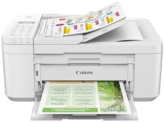 Canon PIXMA TR4720 All-in-One Wireless Printer Home use, with Auto Document Feeder, Mobile Printing and Built-in Fax, White by Unknown