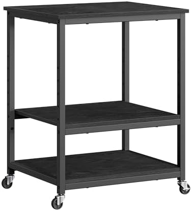 VASAGLE 3-Tier Printer Stand with Locking Wheels, Under Desk Printer Table by VASAGLEbySONGMICSHOME