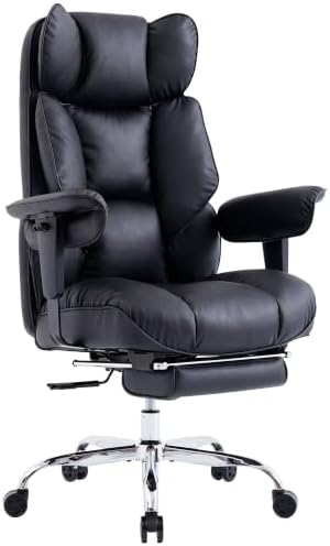 Efomao Executive Office Chair 400lbs, Black Big and Tall Desk Chair by OFFICECHAIR
