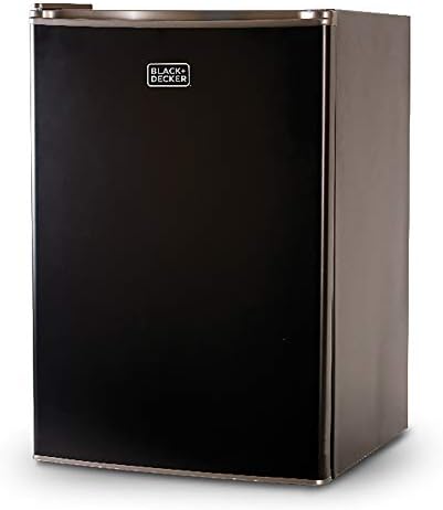 BLACK+DECKER BCRK25B Compact Refrigerator Energy Star Single Door Mini Fridge with Freezer, 2.5 Cubic Feet, Black & EM720CB7 Digital Microwave Oven with Turntable Push-Button Door - Image 2