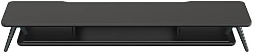 Fenge Dual Monitor Stand Riser, Wooden Desk Shelf with 2-Tier Storage - Image 6