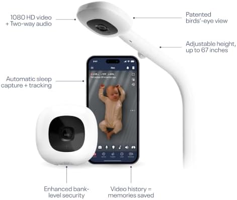 Nanit Smart Baby Video Monitor - Camera & Floor Stand - 1080p Wi-Fi Camera - Image 2