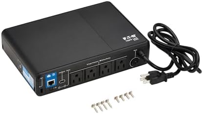 Eaton Tripp Lite BC600RNC 600VA Small UPS 300W 4 Outlets 5ft Extension Cord - Image 6