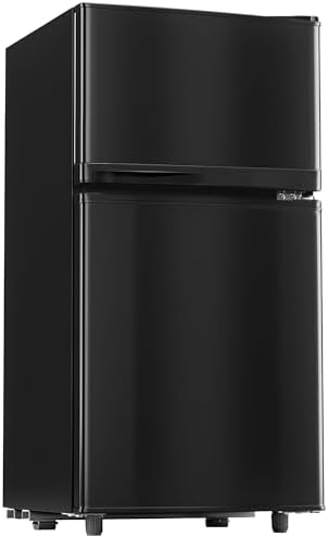 Manastin 3.6 Cu.Ft Refrigerator with Freezer for Kitchen Office, Black by Manastin
