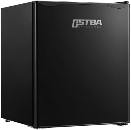 OSTBA 1.7 Cu.ft Mini Fridge with Freezer, Small Refrigerator, Black by OSTBA