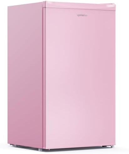 Upstreman 3.2 Cu.Ft Mini Fridge with Freezer, Pink-BR321 by StartUpLiveBetter