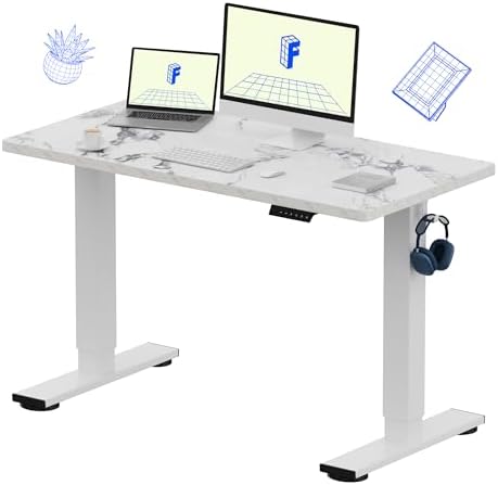 FLEXISPOT EN1 48"x24" One-Piece Standing Desk, Marble Gray by Unknown