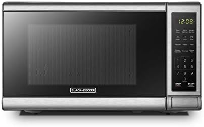 BLACK+DECKER BCRK25V Compact Refrigerator Energy Star Single Door Mini Fridge with Freezer & EM720CB7 Digital Microwave Oven with Turntable Push-Button Door, Child Safety Lock - Image 5