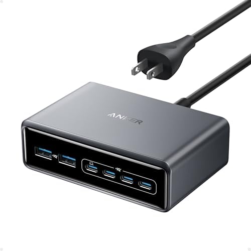 Anker Prime Charging Station, 200W 6-Port GaN Desktop Charger by Anker