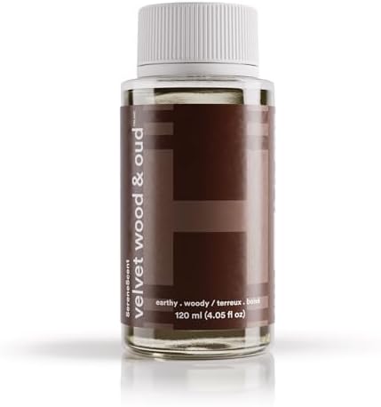 Homedics SereneScent Waterless Diffuser Oil Refill Velvet Wood & Oud 120ml by Homedics