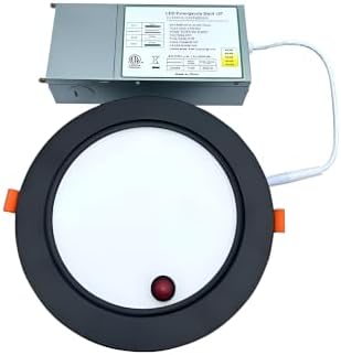 E2 LIGHTING Recessed LED Light, Black, 8" Battery by E2LightingUSA