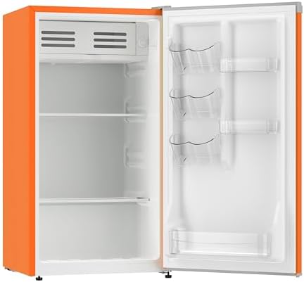 ARCTIC CHEF Mini Refrigerator-Freezer Compartment-Adjustable Thermostat Control-Reversible Doors-Ideal for Dorm, Office, RV, Garage, Apartment-ORANGE, 3.2 CU.FT - Image 7