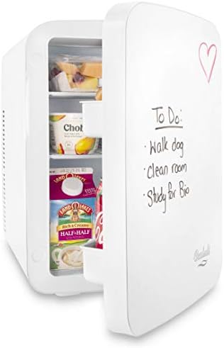 Cooluli Vibe Mini Fridge for Bedroom - With Cool Front Magnetic Whiteboard - 15L Portable Small Refrigerator for Travel, Car & Office Desk - Plug In Cooler & Warmer for Food, Drinks & Skincare (White) - Image 2
