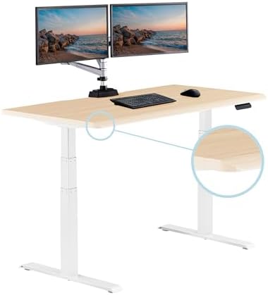 Vari ComfortEdge Electric Standing Desk – 60x30 – Light Wood/White - Image 2