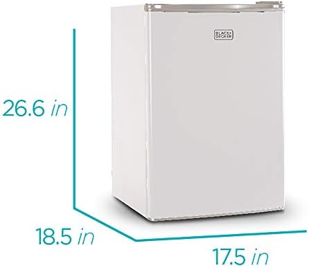 BLACK+DECKER BCRK25W Compact Refrigerator Energy Star Single Door Mini Fridge with Freezer, 2.5 Cubic Ft., White & EM720CB7 Digital Microwave Oven with Turntable Push-Button Door, Child Safety Lock - Image 3