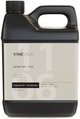 VINEVIDA [32 Fl Oz] Scent NO. 1106 Fragrance Oil for Cold Air Diffusers, Aromatic Notes of Casablanca Lily, Ocean Air & Jasmine Essential Oils for Diffuser Oil Refill & Air Freshener Room Spray by VINEVIDA
