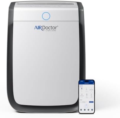 AIRDOCTOR AD3500 Smart App Air Purifier. Cleans Bedrooms, Large Rooms Up to 2,520 ft2. Removes Smoke, Dust, Pet Hair, Odors, Pollen. Hospital-Grade UltraHEPA, Premium Carbon Filtration by AIRDOCTOR