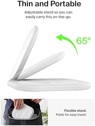Belkin Qi2 Magnetic Wireless Charging Station, 3 in 1 Foldable Charger - Image 6