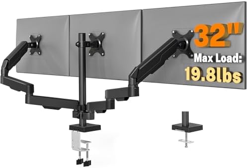 5Rcom Triple Monitor Mount Stand for 17-34 Inch Computer Screens by 5Rcom