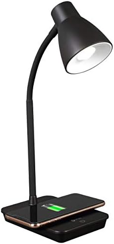 OttLite Infuse LED Desk Lamp with Wireless Charging, Black by Ottlite