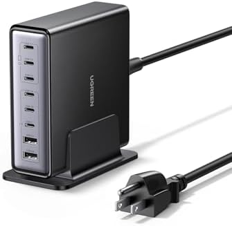 UGREEN Nexode 200W GaN USB C Charging Station, 8-Port Desktop Charger with PD 100W for MacBook Pro 16"/Air, Dell XPS, iPad Pro, iPhone 17/16/15, Galaxy S25/S24, Pixel 10/9 by UGREEN