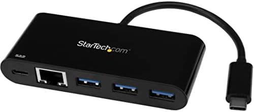 StarTech 3-Port USB-C Hub with 3x USB-A and GbE, 60W PD, 5Gbps, Windows by StarTech
