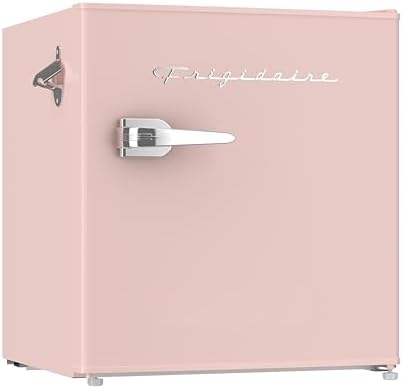 Frigidaire Coral EFR176- AMZ EFR176 Retro Mini Refrigerator-Energy Saving-Adjustable Thermostat Control-Side Mounted Bottle Opener-Ideal for for Dorm, Office, RV, Garage, Apartment 1.6 Cubic Feet by Unknown