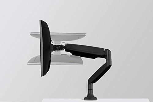 Mount-It! Single Monitor Arm Desk Mount with Gas Spring, Height Adjustable Monitor Stand for 13–32 Inch Screens up to 20 lbs, VESA 75x75 & 100x100, C-Clamp & Grommet, Sit-Stand Desk Compatible - Image 4