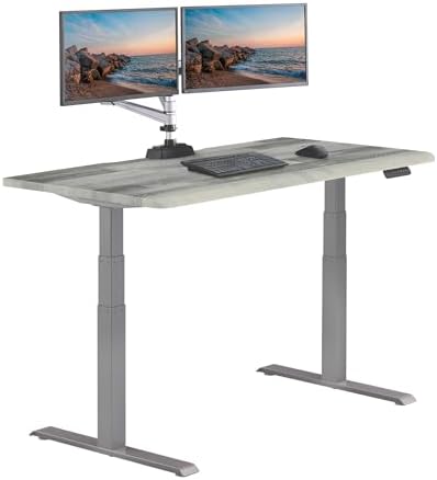 Vari ComfortEdge Electric Standing Desk – 60x30 – Driftwood/Slate by Unknown