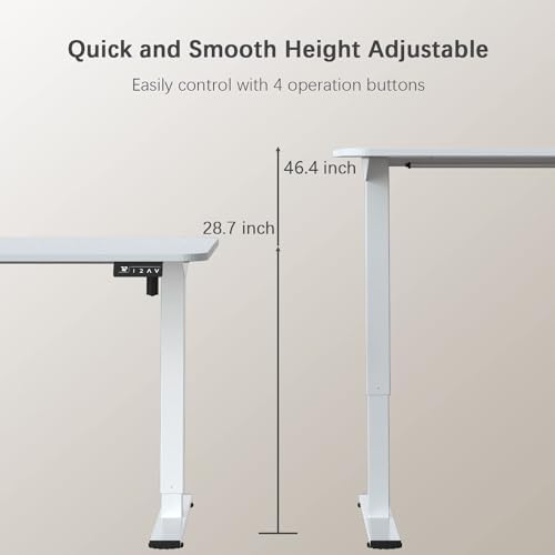 Furmax 55 Inches Electric Height Adjustable Standing Desk Home Office Desk - Image 3