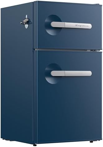 Frigidaire, 3.1 Cu. Ft. 2 Door Retro Series Compact Refrigerator, Built-In Side Bottle Opener, Blue - Image 4