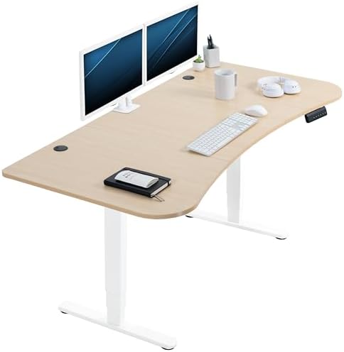 VIVO Light Wood 63 x 32 in Standing Desk, DESK-KIT-2W1C by VIVO