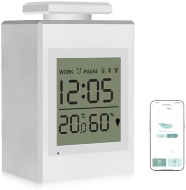 Plug-in Waterless Essential Oil Diffuser with Clock & Env Display by Yameite