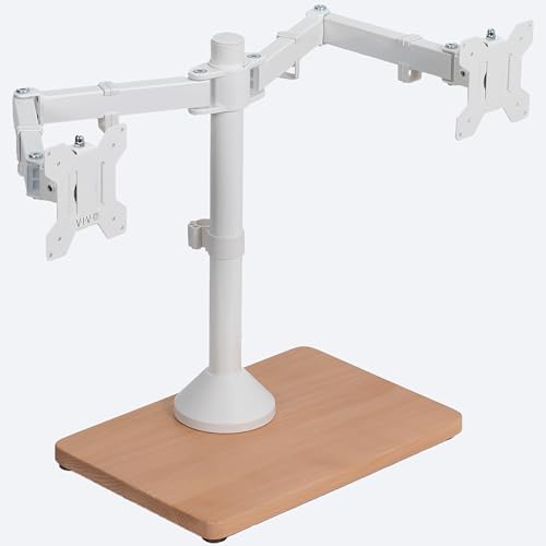 VIVO Dual Monitor Desk Stand for 13 to 32 inch Screens, STAND-V002FD-W by VIVO