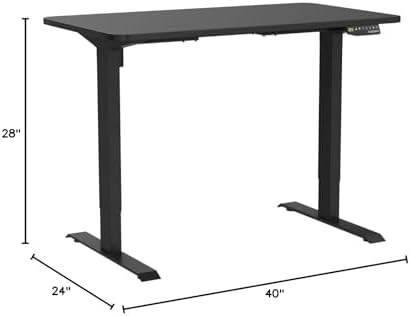 FLEXISPOT EN2 40"x24" Standing Desk with Power Strip Bundle, Black - Image 3