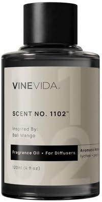 VINEVIDA [4 Fl Oz] Scent NO. 1102 Fragrance Oil for Cold Air Diffusers, Aromatic Notes of Lychee Peony Sandalwood, Essential Oils for Diffuser Oil Refill & Air Freshener Room Spray by VINEVIDA