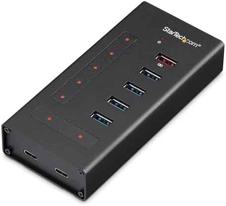 StarTech.com 7 Port USB C Hub - USB Type-C to 2x USB-C/5x USB-A - Commercial Metal USB 3.0 - SuperSpeed USB 3.0 (5Gbps) - BC 1.2 Fast Charge - 5 x usb-a, 2 x usb-c (HB30C5A2CST) by StarTech