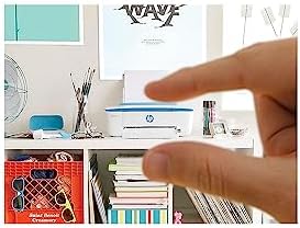 HP DeskJet 3755 Compact All-in-One Wireless Printer, Instant Ink, Works with Alexa - Blue Accent (J9V90A) - Image 7